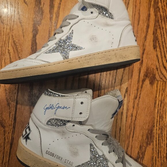 Golden Goose Shoes - Golden Goose Women's Sky Star High Top Sneakers